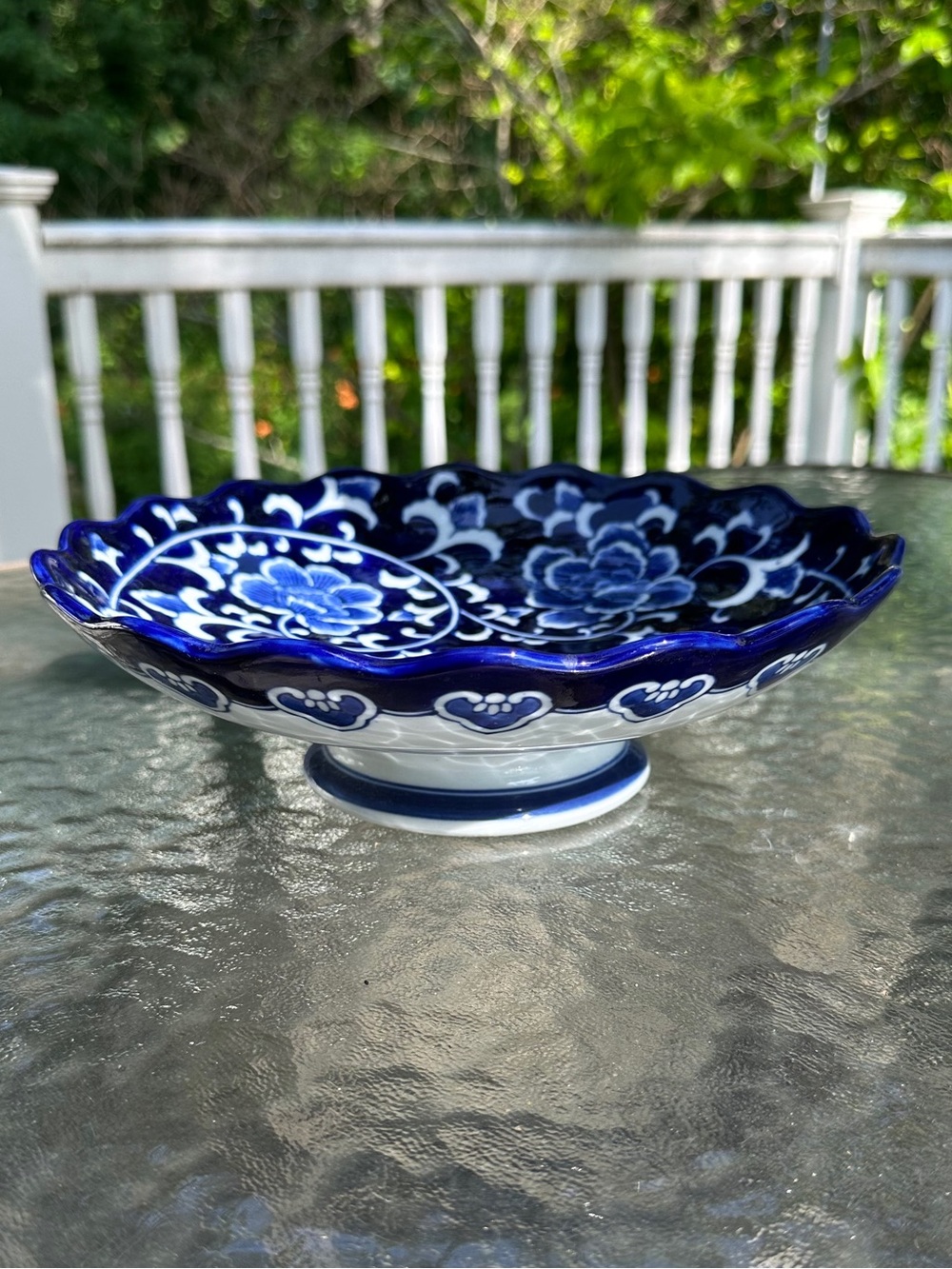 Vintage The Bombay Company Footed Bowl